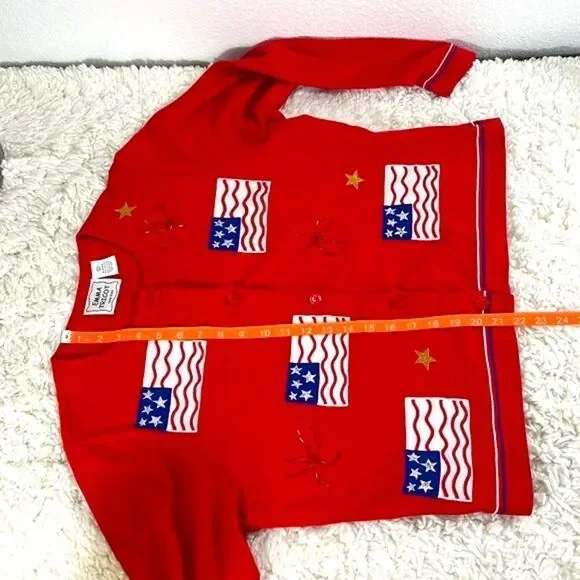 Emma Tricot Women's Sweater Cardigan Red size S Long Sleeve - Picture 8 of 8